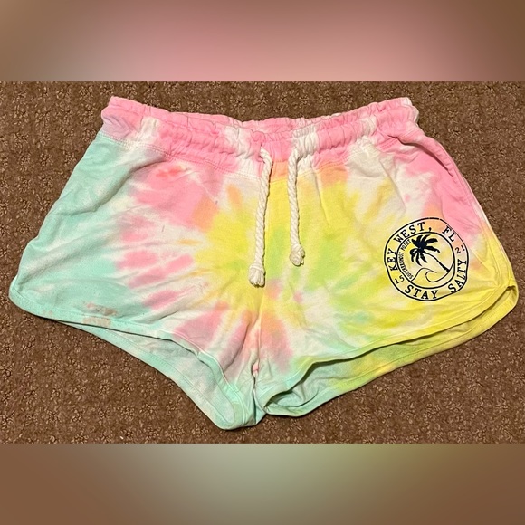 Rainbow Tie Dye Key West FL Shorts - M Dreamcicle - Picture 1 of 2